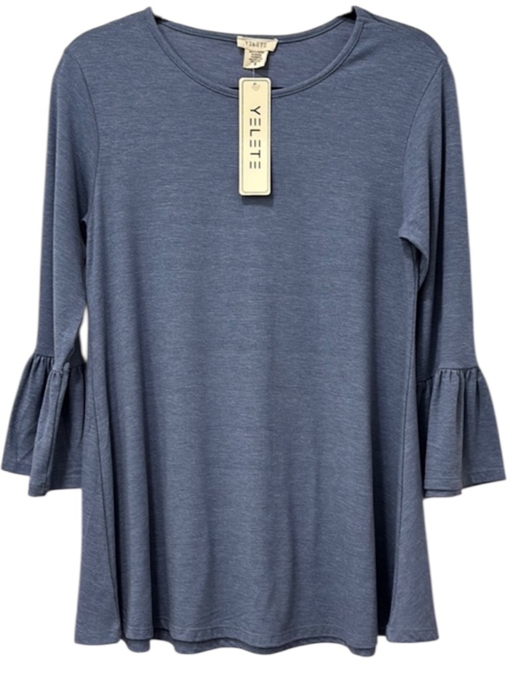 Yelete Blue Bell Sleeve Blouse - NWOT - Picture 3 of 12